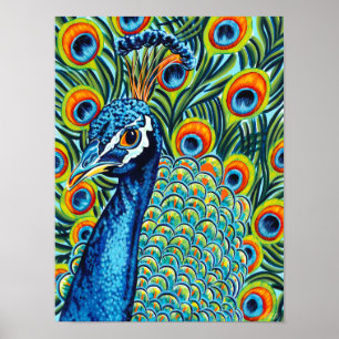 Póster Peacock I Plumado