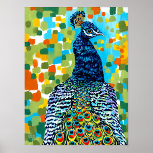 Póster Peacock II Plumado