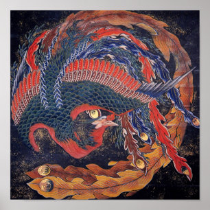 Poster Peacock Japonês