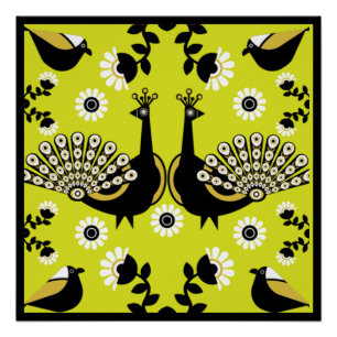 Póster Peacock Jewelry E Decor