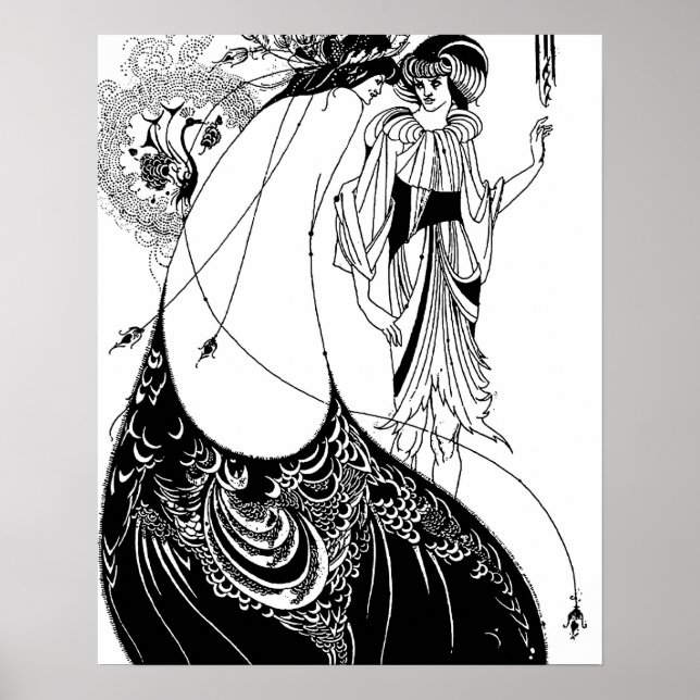 Poster Peacock Skirt Beardsley Nouveau (Frente)