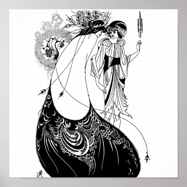 Poster Peacock Skirt Beardsley Nouveau (Frente)
