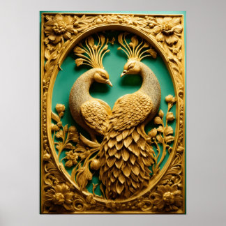 Poster Peacock Splendor - Traga a natureza para dentro de