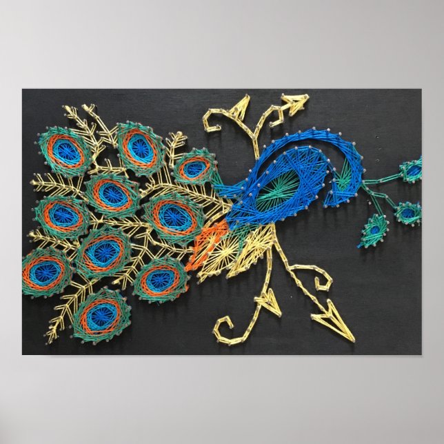 Póster Peacock String Art (Frente)