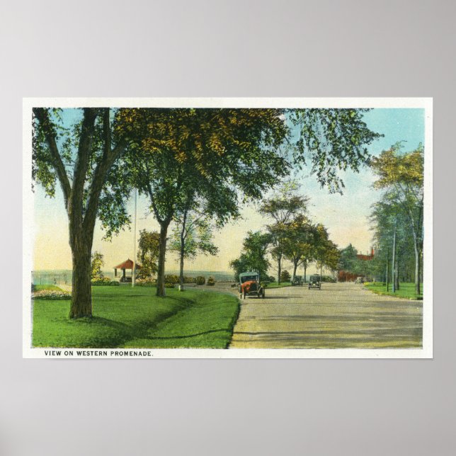 Póster Peaks Island View of Pumpkin Knob (Frente)