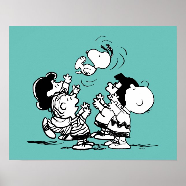 Poster Peanuts Gang Levantando Esnoopia (Frente)
