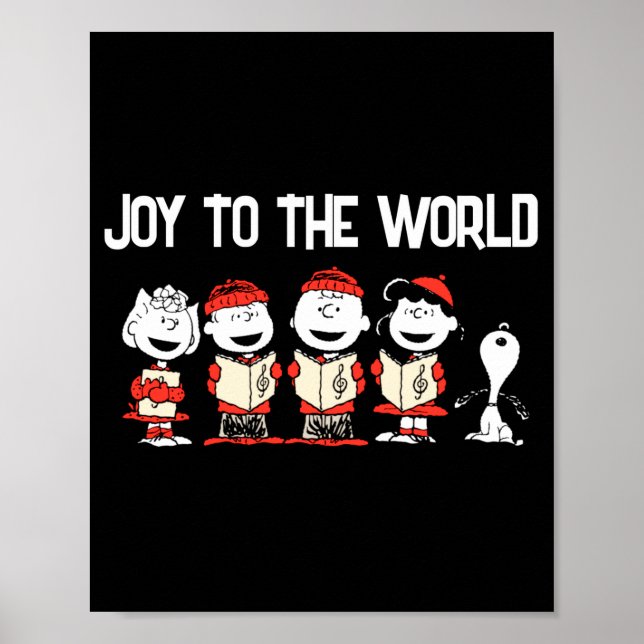 Poster Peanuts Merry Christmas Holiday Choir  (Frente)
