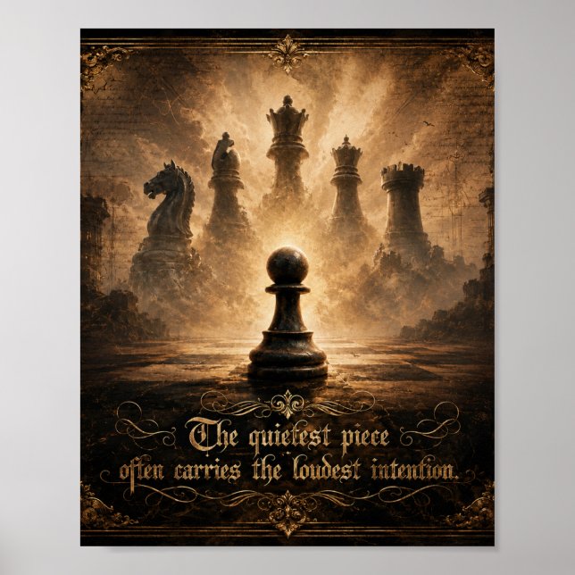 Poster peão de xadrez (Frente)