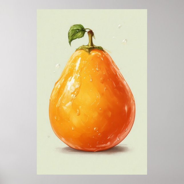 Poster Pear Laranja (Frente)