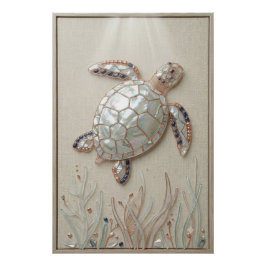 Póster Pearl Sea Turtle Wall Art