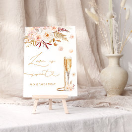 Poster Pearls & Prosecco Floral Love é doce
