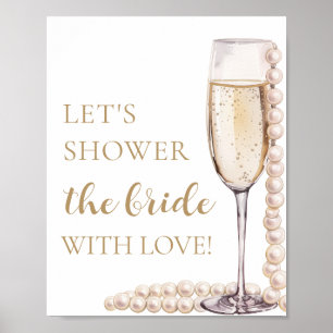 Poster Pearls Prosecco Vamos A Noiva Com Amor