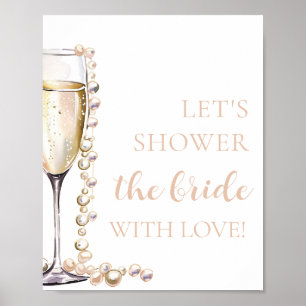Poster Pearls Prosecco Vamos A Noiva Com Amor