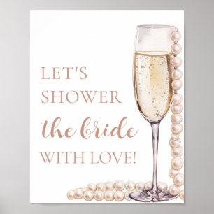 Poster Pearls Prosecco Vamos A Noiva Com Amor