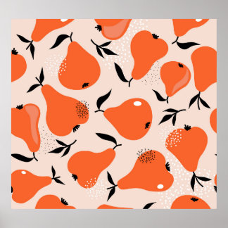 Poster Pears Galore: Papel de parede colorido