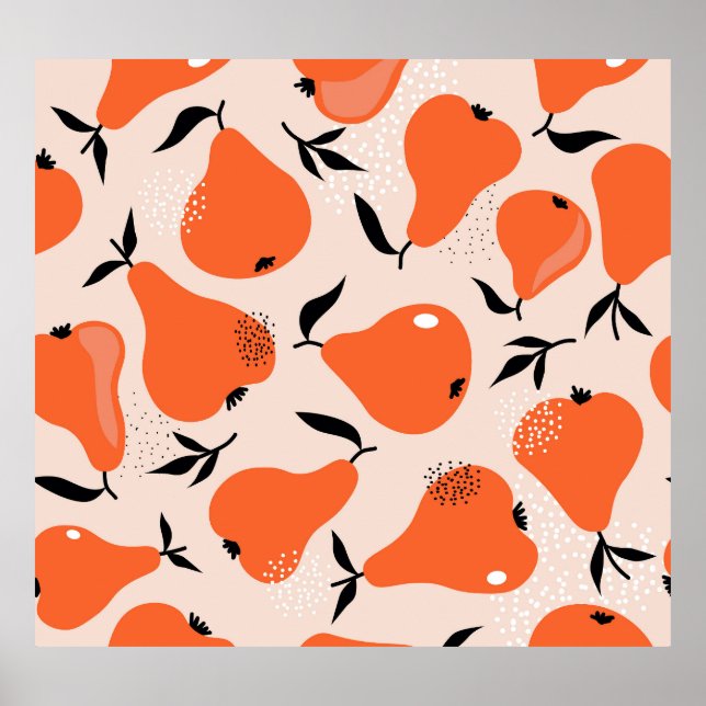 Poster Pears Galore: Papel de parede colorido (Frente)