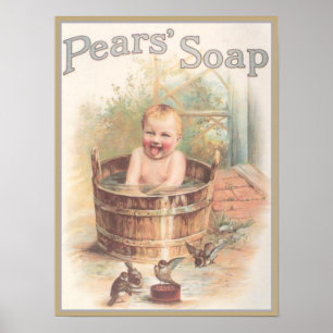 Póster Pears Sopa Baby Ad