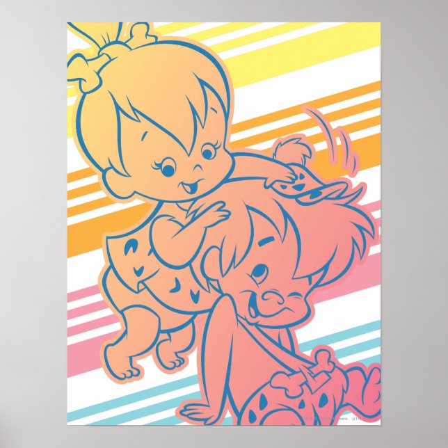 Poster PEBBLES™ Bam Bam em crescimento (Frente)