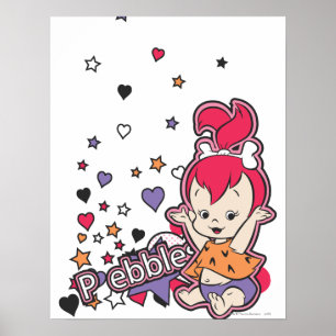 Poster PEBBLES™ Coração Roxo