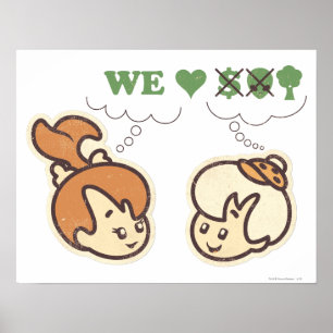 Póster PEBBLES™ e Bam Bam ama Natureza