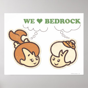 Poster PEBBLES™ e Bam Bam Love Bedrock