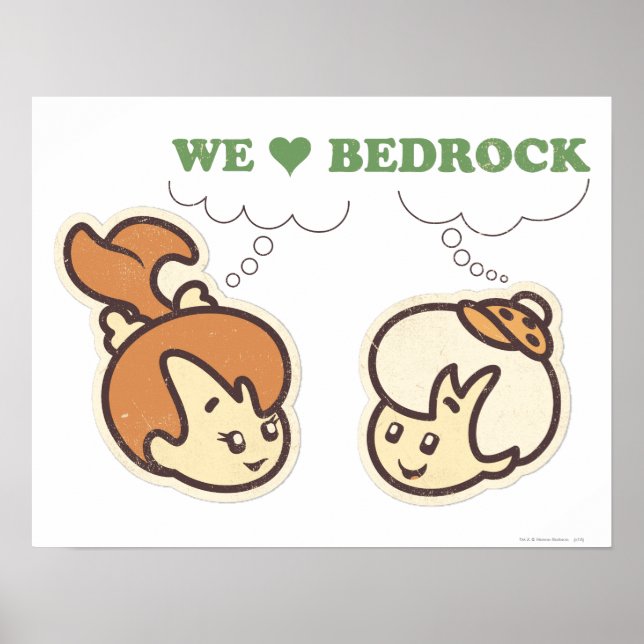 Poster PEBBLES™ e Bam Bam Love Bedrock (Frente)
