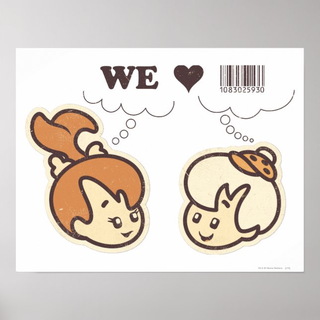 Póster Pebbles e Bam Bam Nós amamos (Frente)