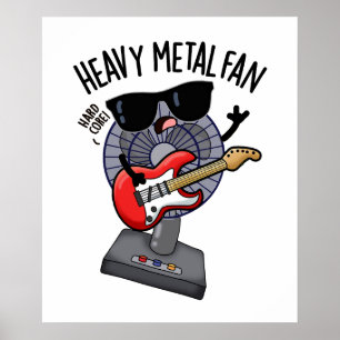 Poster Peça de Música Engraçada Com Ventilador Heavy Meta