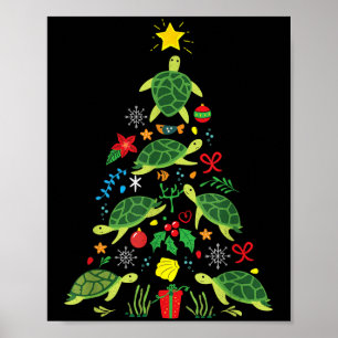Poster Peça de Tartaruga de Natal Co