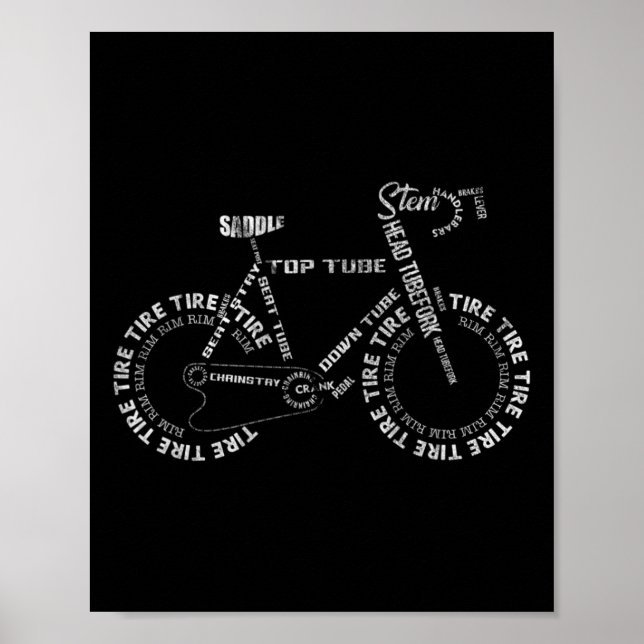 Poster Peças de bicicleta de bicicleta Peças de bicicleta (Frente)