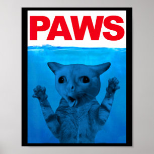 Poster Peças De Gato Memória Humor Gatinho Engraçado Pata