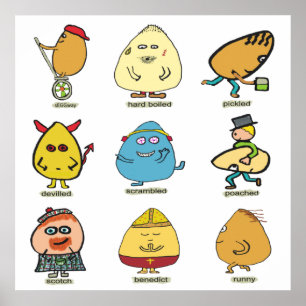 Poster Peças de Ovo Engraçadas