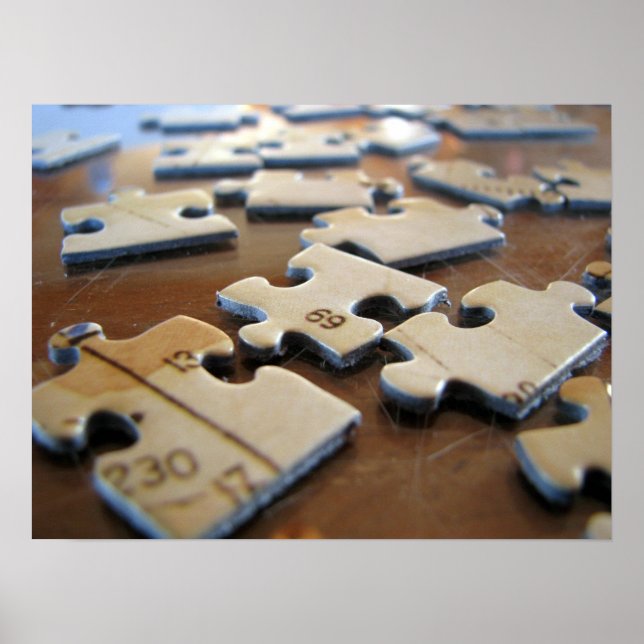 Poster Peças quebra-cabeça (Frente)
