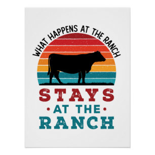 Póster Pecuária De Bovinos O Que Acontece No Ranch