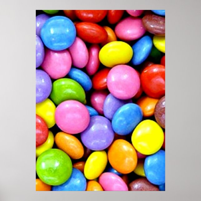 Poster Pedaços doces, doces coloridos (Frente)