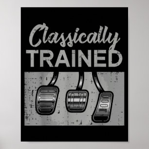 Poster Pedais de carro transmissão manual classicamente t