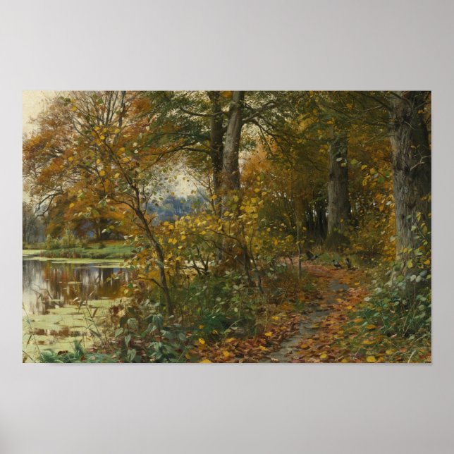 Poster Peder Monsted - Floresta Charlottendun (Frente)