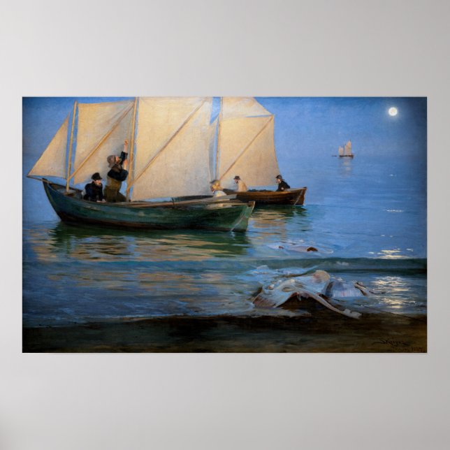 Poster Peder Severin Kroyer - Barcos De Pesca (Frente)