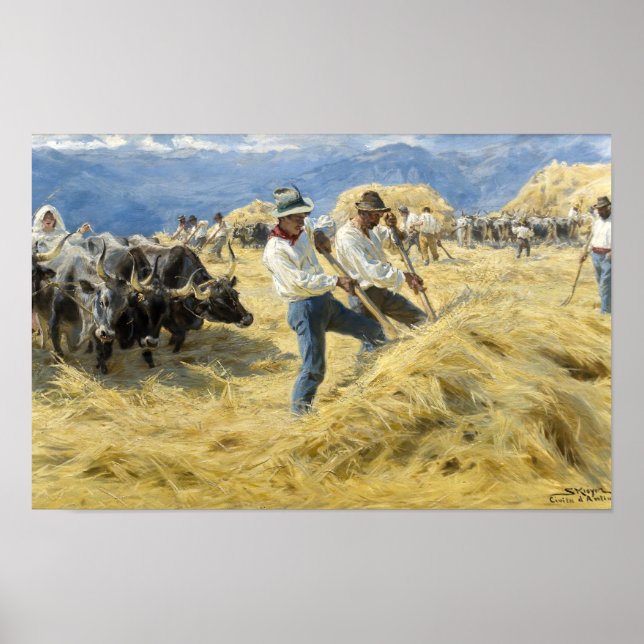 Poster Peder Severin Kroyer - Debulha nos Abruzzi (Frente)