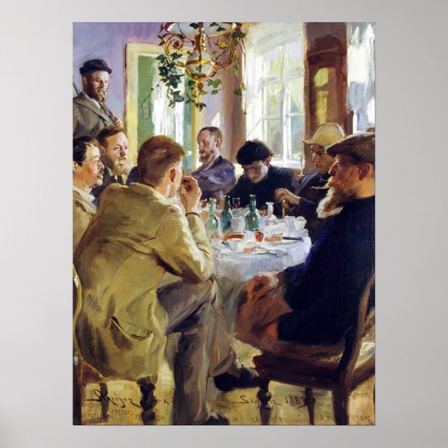Poster Peder Severin Kroyer - Hora do almoço (Frente)