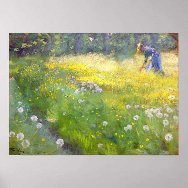 Poster Peder Severin Kroyer - Marie Kroyer no Jardim (Frente)