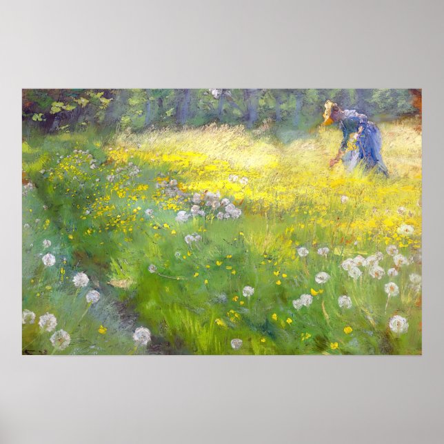 Poster Peder Severin Kroyer - Marie Kroyer no Jardim (Frente)