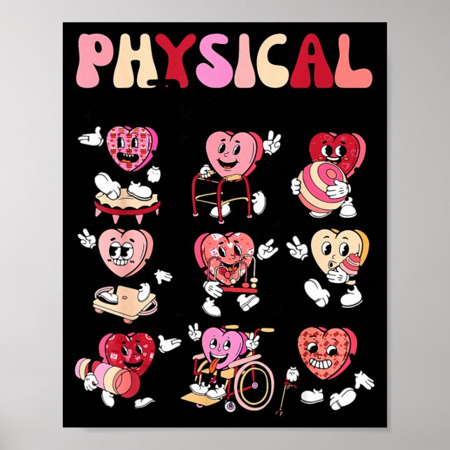 Poster Pediatric Physical Therapy Pt Pta Happy Valentine' (Frente)