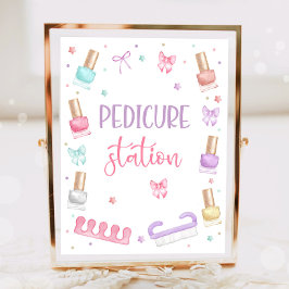 Poster Pedicure Station Mani-Pedi Party Manicure Spa Girl
