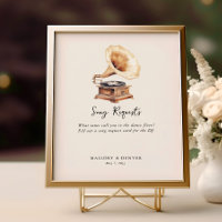 Pedido De Música Vintage Gramophone Wedding