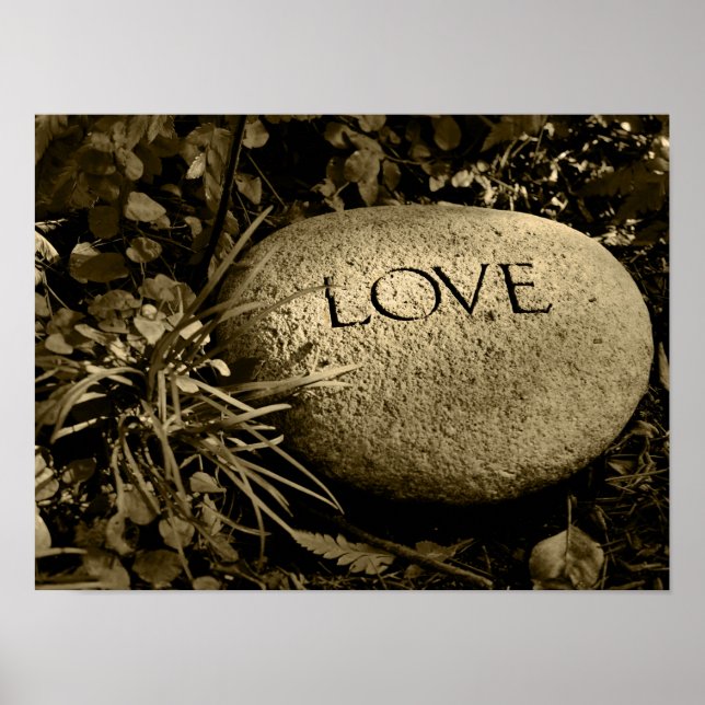 Poster Pedra "Amor" (Frente)