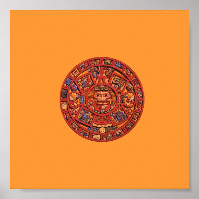 Poster Pedra de Calendário Asteca - pôster/impressão (Frente)