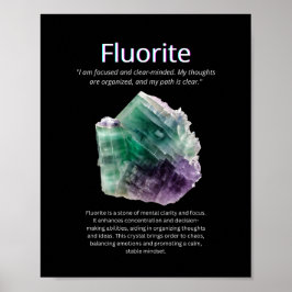 Poster Pedra De Cristal De Fluorite Significado