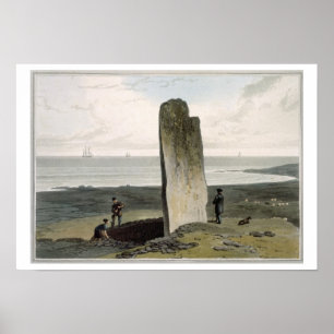 Póster Pedra de Druidical em Strather perto de Barvas,
