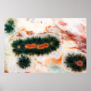 Poster Pedra de jaspe oceânico encontrada em Madagascar